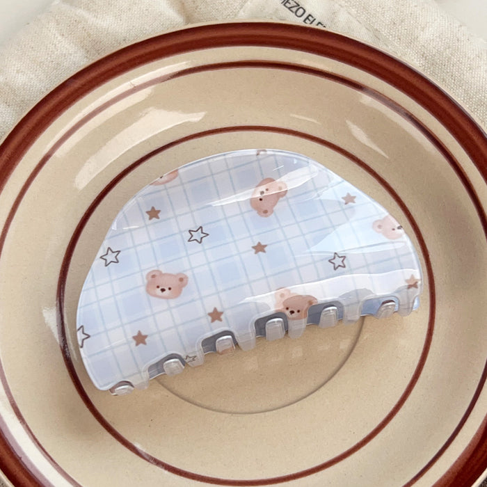 Wholesale PVC Plaid Claw Hair Clip - Retro Fashion Accessory