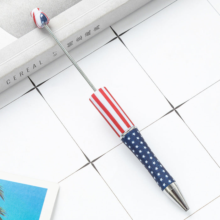 Wholesale Independence Day Beadable Pens DIY for Beadable Plastic Pen JDC-BP-Huah005