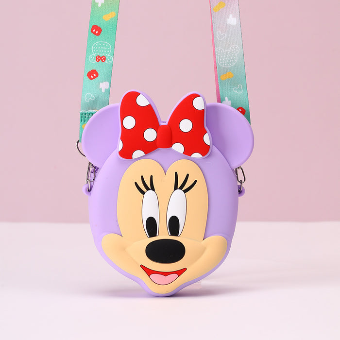 Wholesale Children's cute cartoon shoulder crossbody coin purse cosmetics storage bag