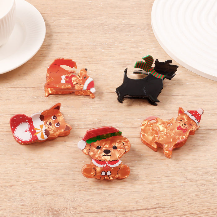 Wholesale Christmas ornaments cartoon animal claw clip