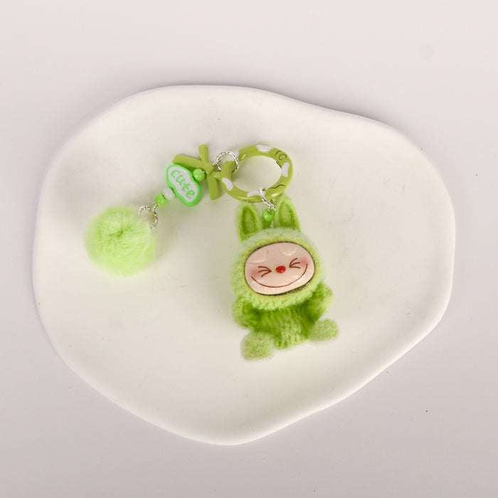 Wholesale Mini flocking doll vinyl doll pendant cute handmade jewelry accessories