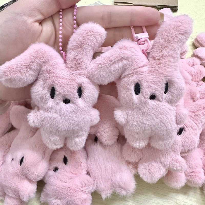 Wholesale Rabbit keychain cute and sweet plush backpack pendant accessory