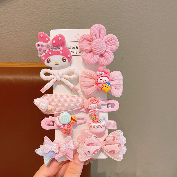 Wholesale Kids Bow Fabric Flower Hair Clip