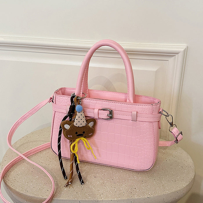 Wholesale Kelly Bag with Belt Decoration and Crocodile Pattern,  Everyday Use Fashion Accessory