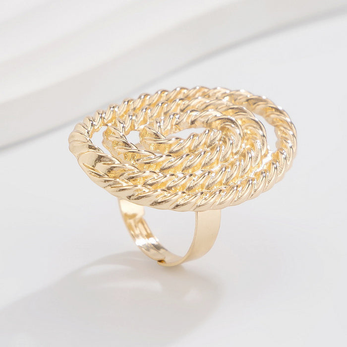 Wholesale Simple Ring Personalized Flower Ring  Alloy Three-dimensional Design Jewelry