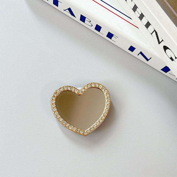 Wholesale Cat Claw Phone Stand with Glass Heart Mirror