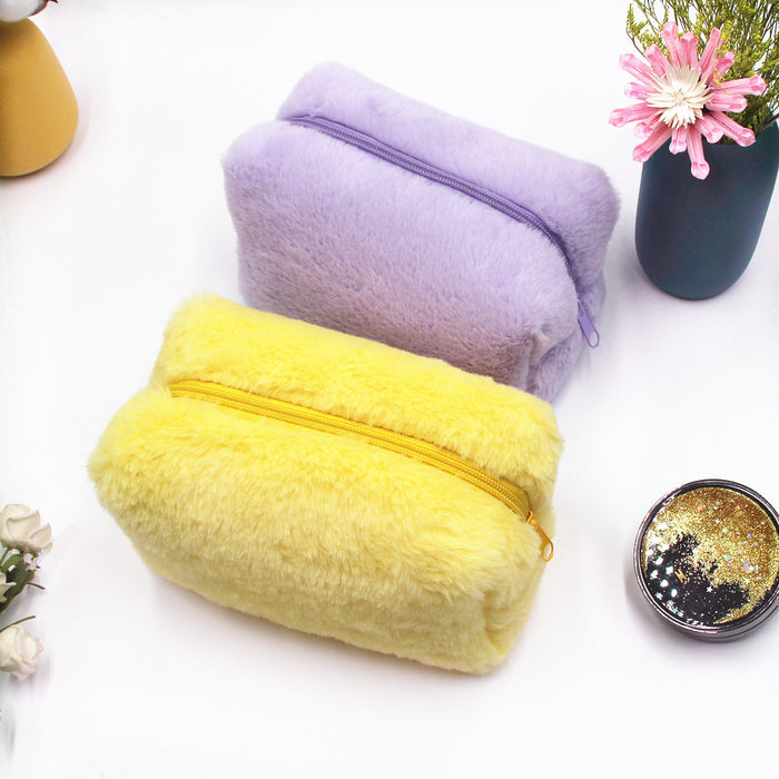 Wholesale Macaron Plush Handbag Portable Makeup Bag Pencil Case JDC-CB-AYM001