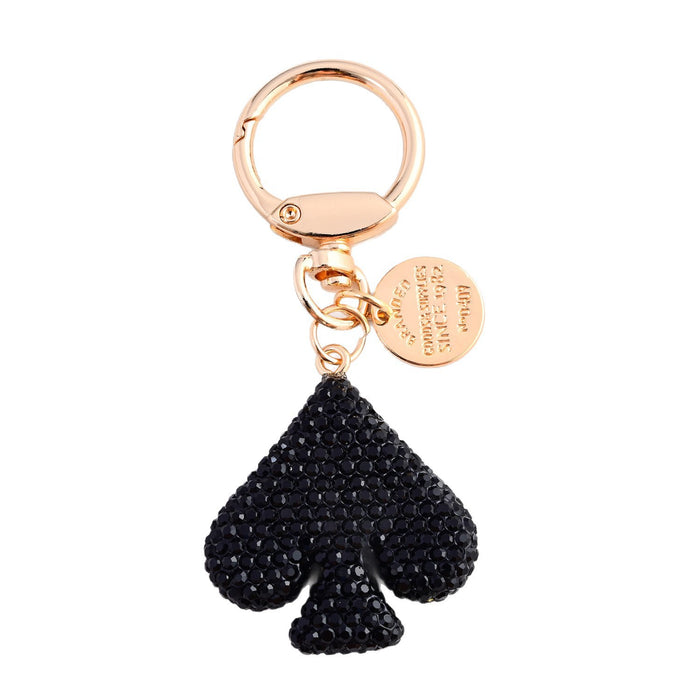 Wholesale Red and Black Clay Full Diamond Keychain