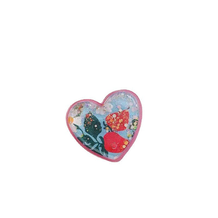 Wholesale Heart-shaped adhesive quicksand phone stand