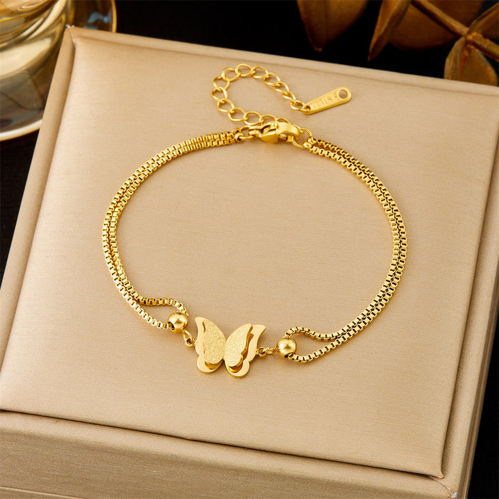 Wholesale Butterfly anklet women's gold new fashion foot chain