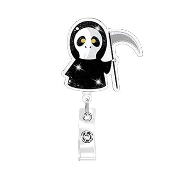 Wholesale Halloween Acrylic Retractable Clip Easy Pull Keychain JDC-KC-QiDing003