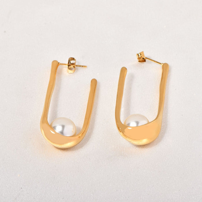 Wholesale Stainless Steel Pearl Earrings