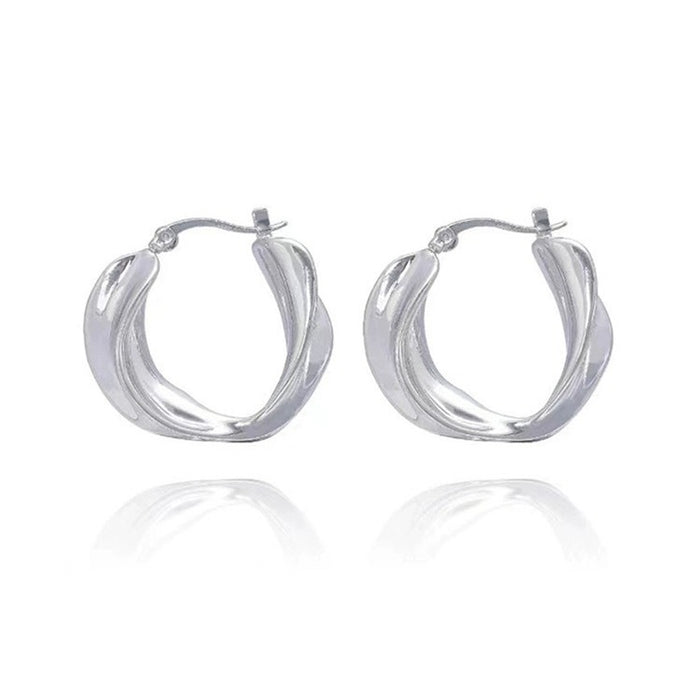 Wholesale  Round Hoop Earrings Women's Simple   Ear Button Earrings