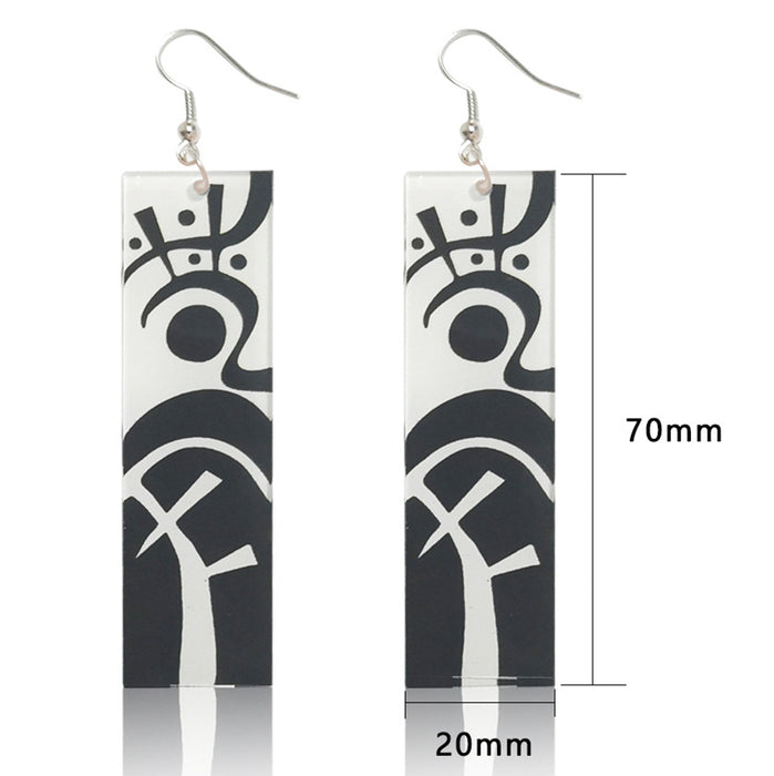 Wholesale Acrylic Printed Earrings JDC-ES-JiaYi014