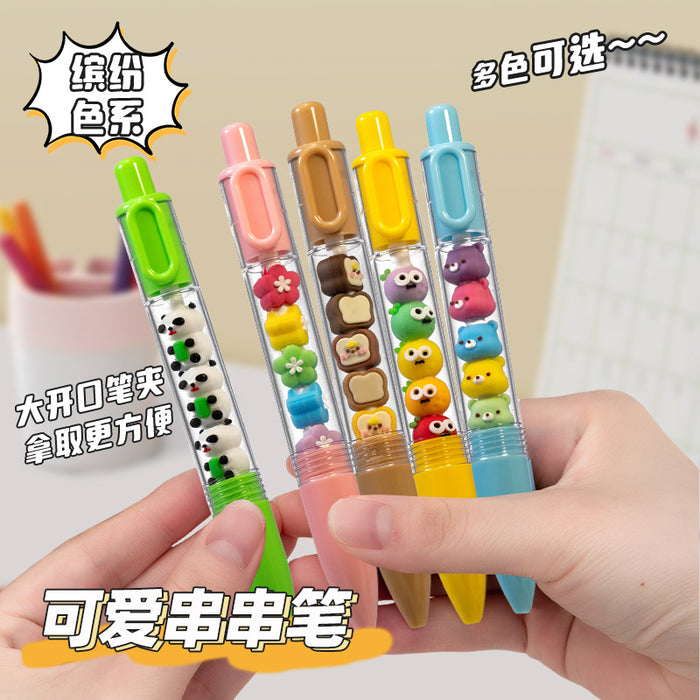 Wholesale Cute Cartoon Gel Pens for the Beginning of School Season,  Student Exam Beaded Press Pen Signature Pen