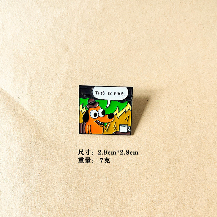 Wholesale Portrait oil painting brooch retro personality creative metal badge brooch decoration