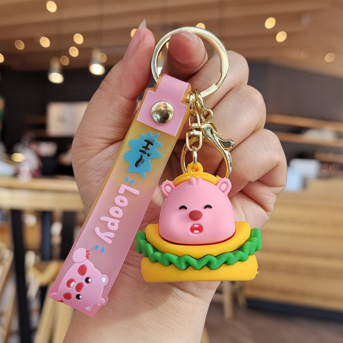 Wholesale  Cute  keychain pendant  doll ornaments  small gift cartoon car key chain