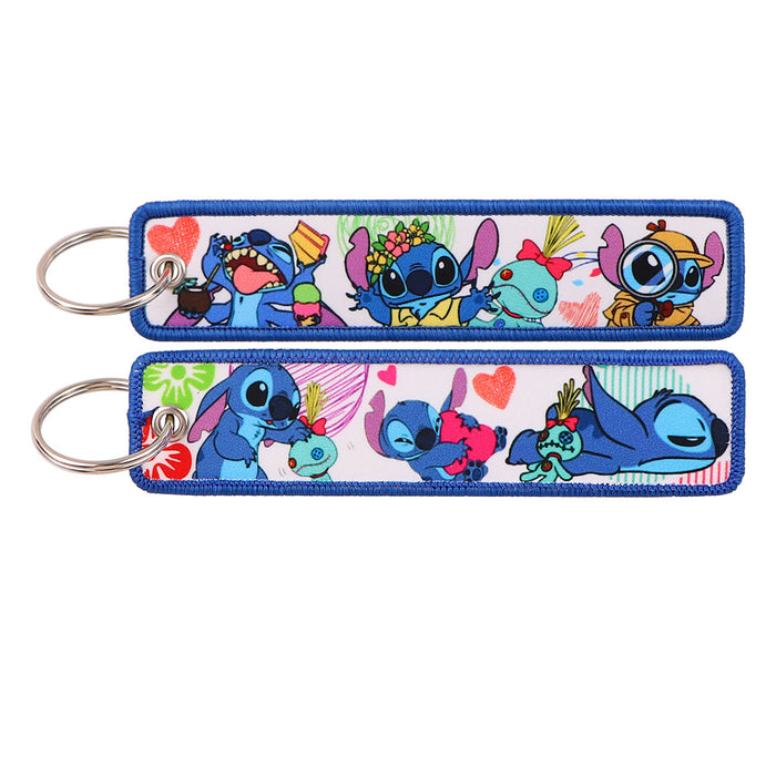 Wholesale Cartoon Cute Woven Label Lanyard Keychain JDC-KC-KKX004