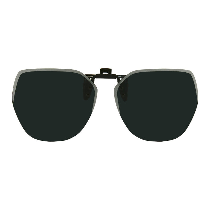 Wholesale upturn sunglasses polarized clip frameless polygonal men's and women's sunglasses clip
