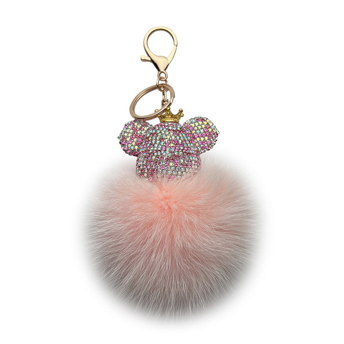 Wholesale Plush Rhinestone Keychain JDC-KC-WangY002