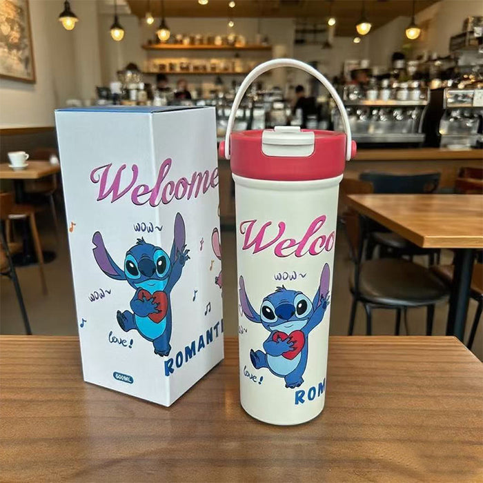 Wholesale Stainless steel thermos cup cartoon suction tube cup portable large capacity ice coffee cup