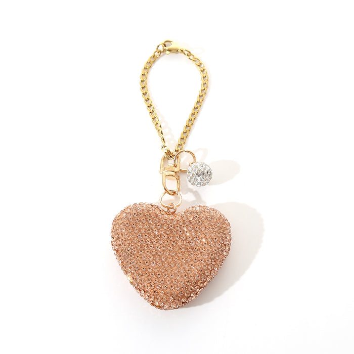 Wholesale Creative love key chain pendant accessories fashion rhinestone