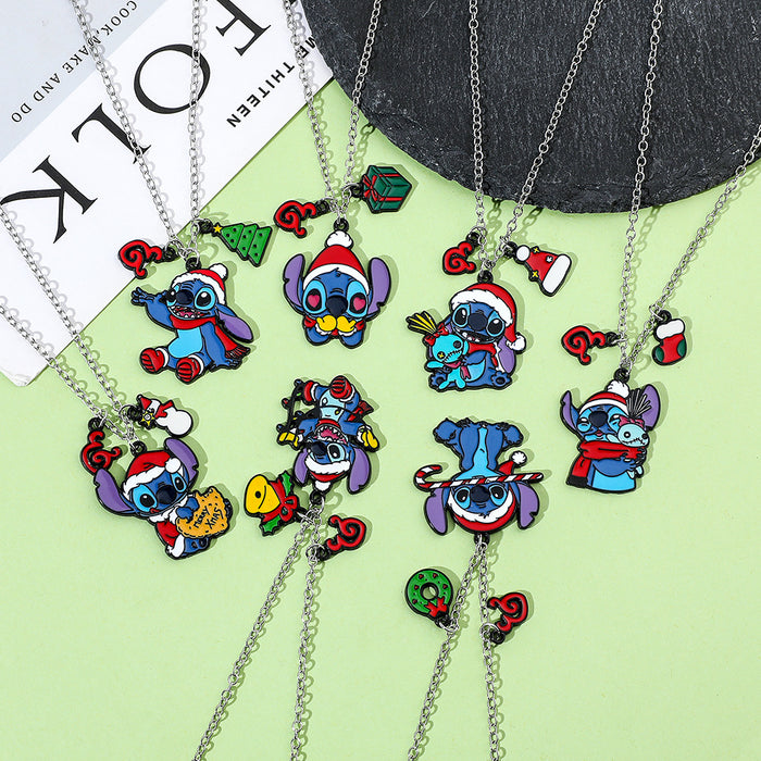 Wholesale Christmas  Necklace Peripheral Cute Cartoon Pendant Necklace Jewelry