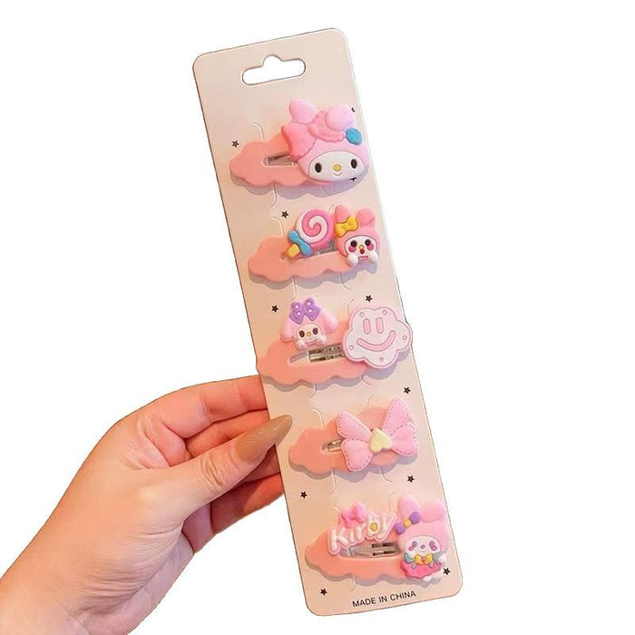 Wholesale 5pcs/set Cute Cartoon Hair Clips for Kids - Side Hairpins
