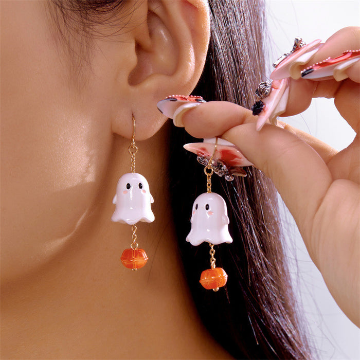Wholesale  accessories cartoon bat ghost pumpkin earrings  kitten skull  witch earrings