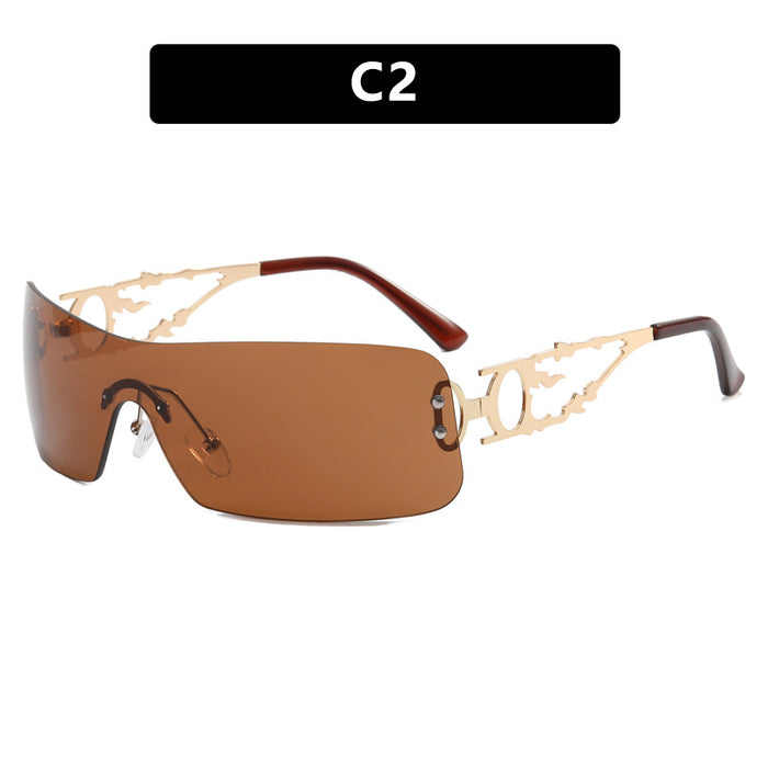 Wholesale Frameless hollow sunglasses frameless sunglasses