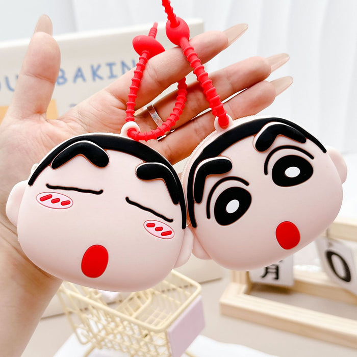 Wholesale  Coin Purse Silicone Keychain Cute Cartoon Doll Student Bag Decorative Pendant