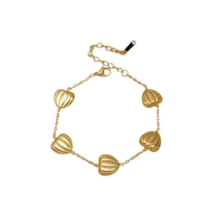 Wholesale Flower and Heart Titanium Steel Bracelet