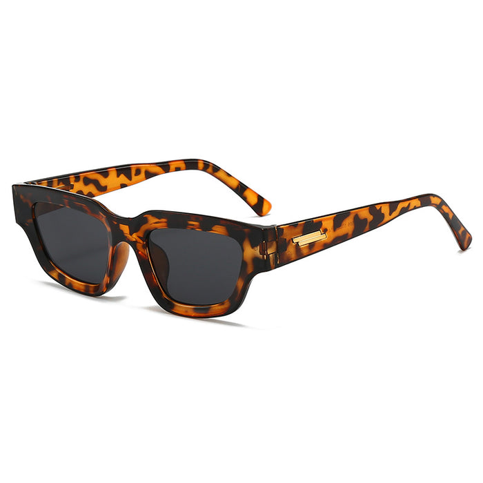 Wholesale New Transparent Small Box Sunglasses Trendy Personalized Sunglasses Retro Brown Sunglasses Wearing Sunglasses