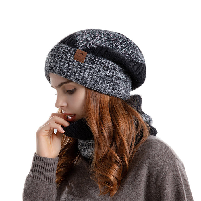 Wholesale Winter Two-color Hat Fence Two-piece Knitted Cap JDC-FH-BG024