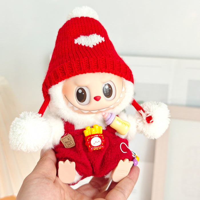 Wholesale Sitting 15cm Party Clothes Mini Doll Clothes Sweet Pink Strap Pants