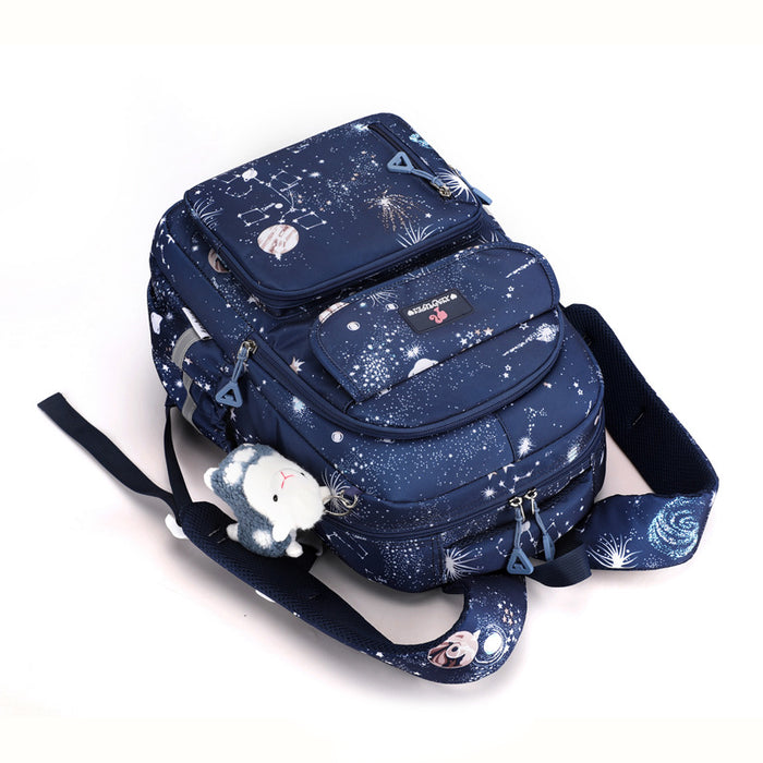 Wholesale New Middle School Student Schoolbag Starry Sky Pattern Large Capacity Nylon Water Repellent Backpack JDC-BP-YuanDuo026