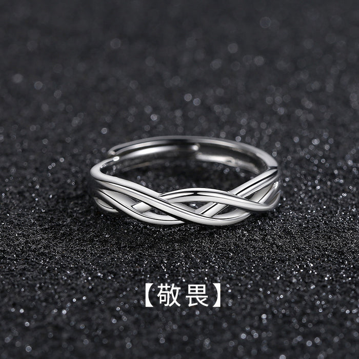 Wholesale Vintage Distressed Copper Men S Adjustable Stacking Rings Pixiu Möbius Design Everyday Fashion Accessory