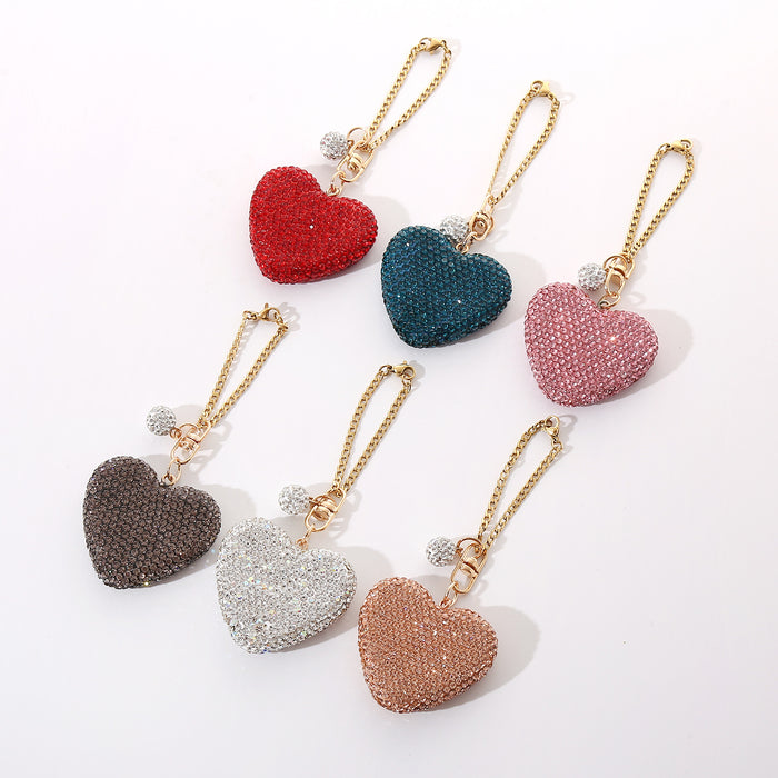 Wholesale Creative love key chain pendant accessories fashion rhinestone