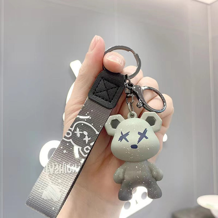 Wholesale  car key chain pendant  bear doll bag decoration couple gift Cartoon  Keychain