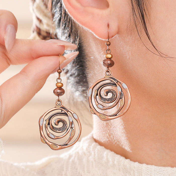 Wholesale Bohemian Retro Tassel Earrings Ethnic Style Zinc Alloy Gift MOQ≥2
