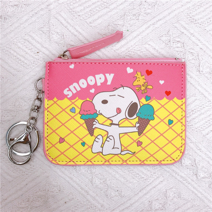 Wholesale Student Cartoon Leather Wallet with Keychain
