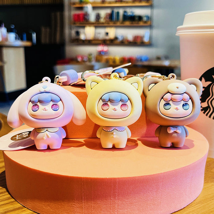 Wholesale Cute car keychain, exquisite doll bag, pendant gift