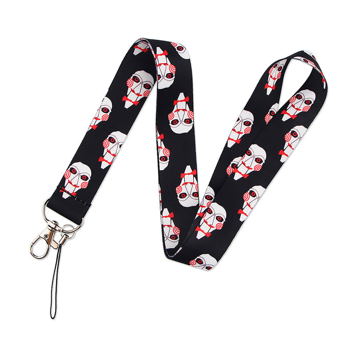 Wholesale Horror and thriller themed long phone lanyard with chest strap
