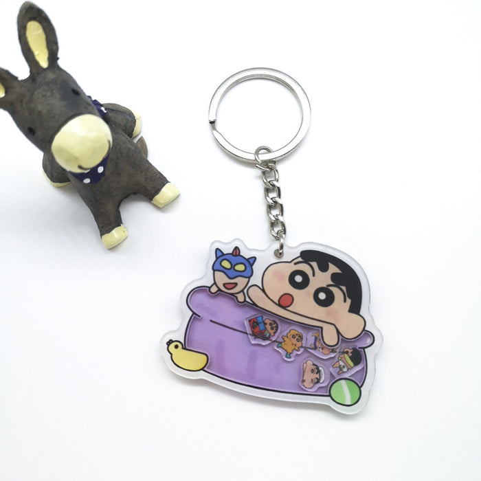 Wholesale Keychain Acrylic Decorative Bag Charm Small Accessories cartoon Keychain