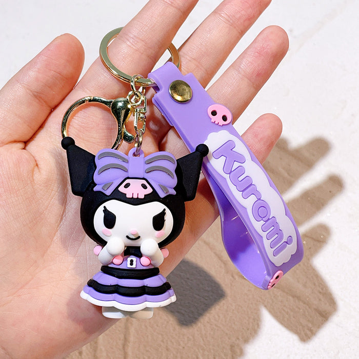 Wholesale Cartoon Silicone Keychain Hanging Accessories Car Bag Key Chain Pendant