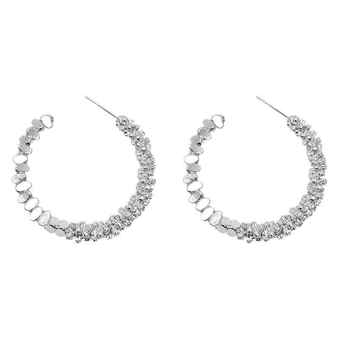 Wholesale Silver Hoop Earrings Women's  Earrings  Fashion Personalized Accessories
