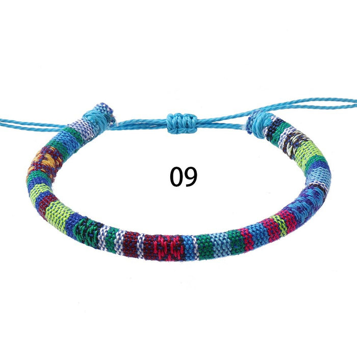 Wholesale Hot Sale Bohemian Ethnic Style Hand-woven Bracelets Colorful Surfing Cloth Bracelets Friendship Bracelets JDC-BT-XH006