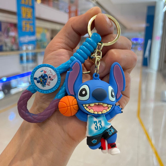 Wholesale Cartoon sports keychain cute doll car bag keychain circle small gift wholesale
