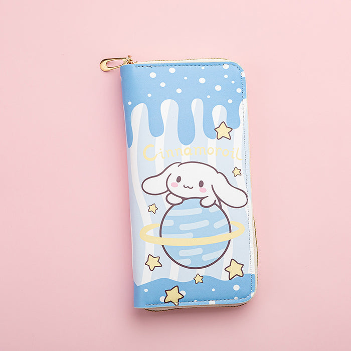 Wholesale Cute cartoon print long zippered Wallet