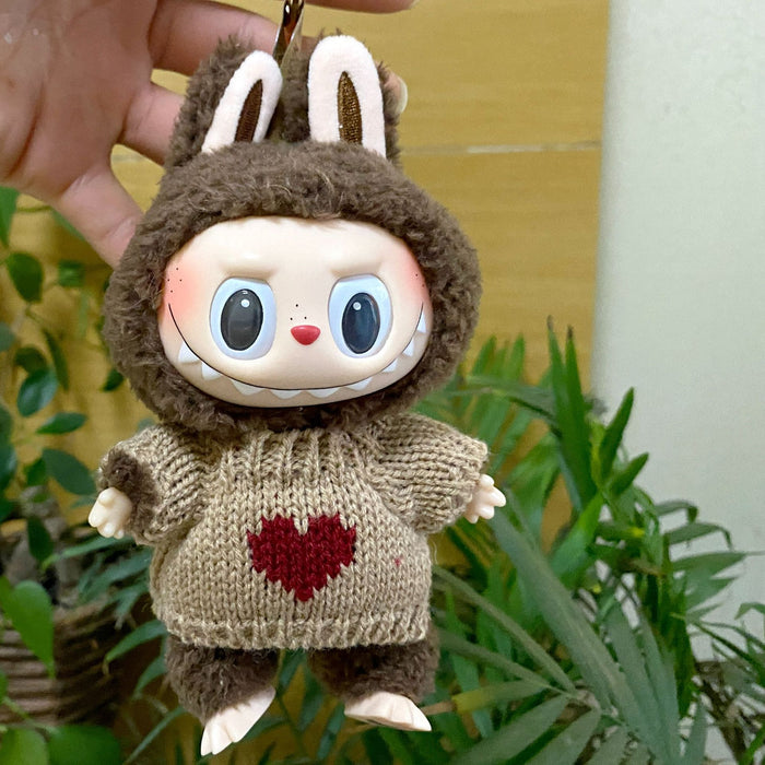 Wholesale pendant baby three-year-old little rabbit wearing a Christmas sweater Christmas doll coat
